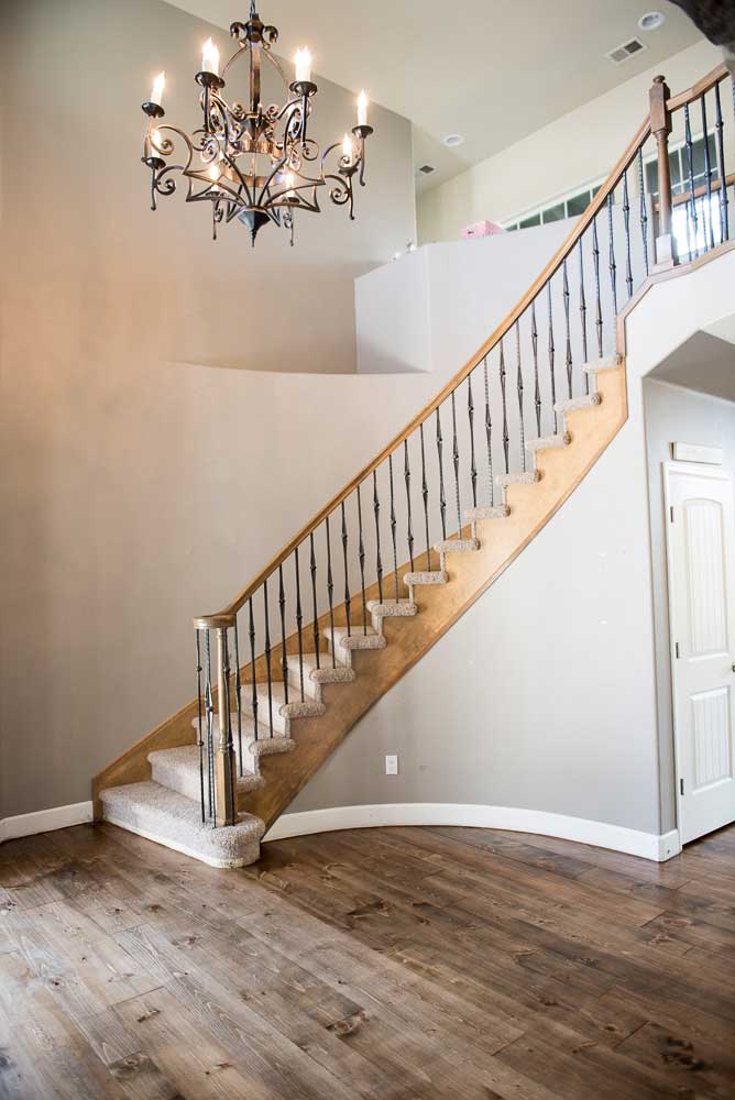 Beautiful wood flooring with  Footprints Floors.