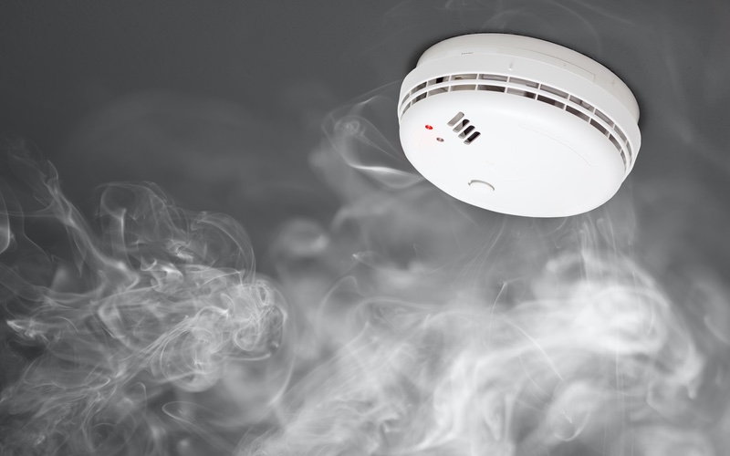 A fire alarm detecting smoke, WyattWorks Charlotte.