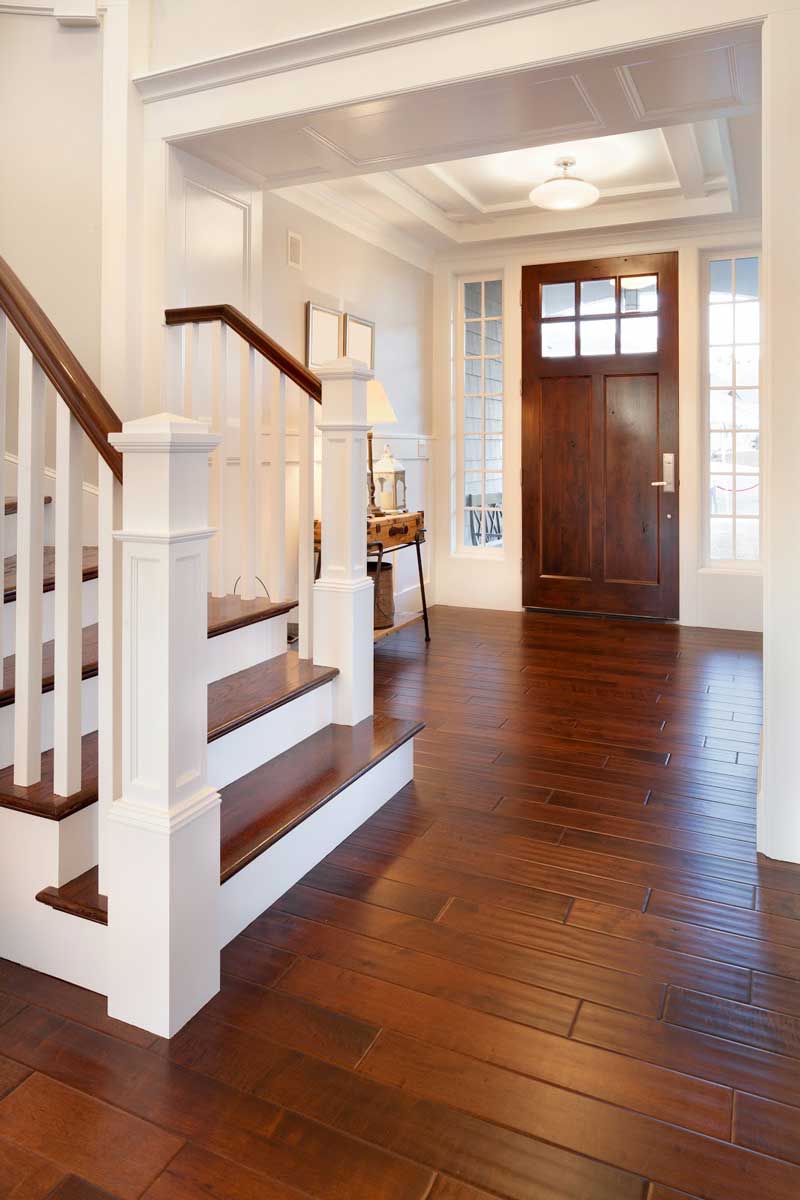 This beautiful wood flooring was installed and refinished by Footprints Floors in Minneapolis - call to learn more about our services!