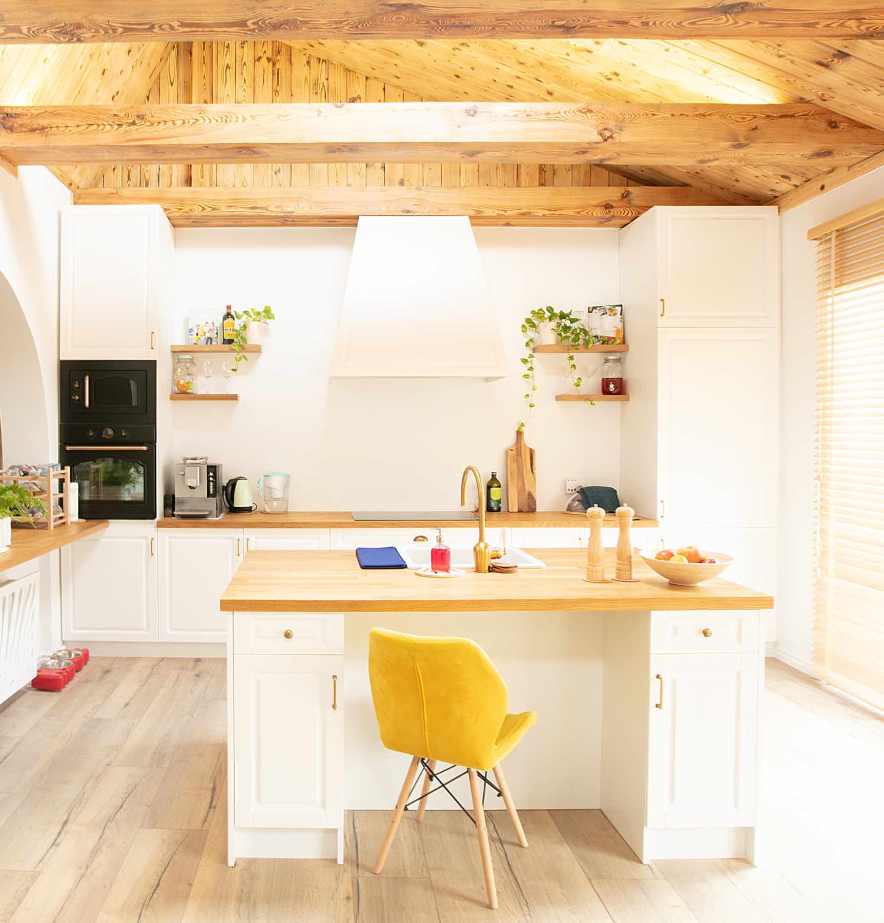 How do you fix a dull floor in Littleton - get beautiful floors like in this kitchen with Footprints Floors.