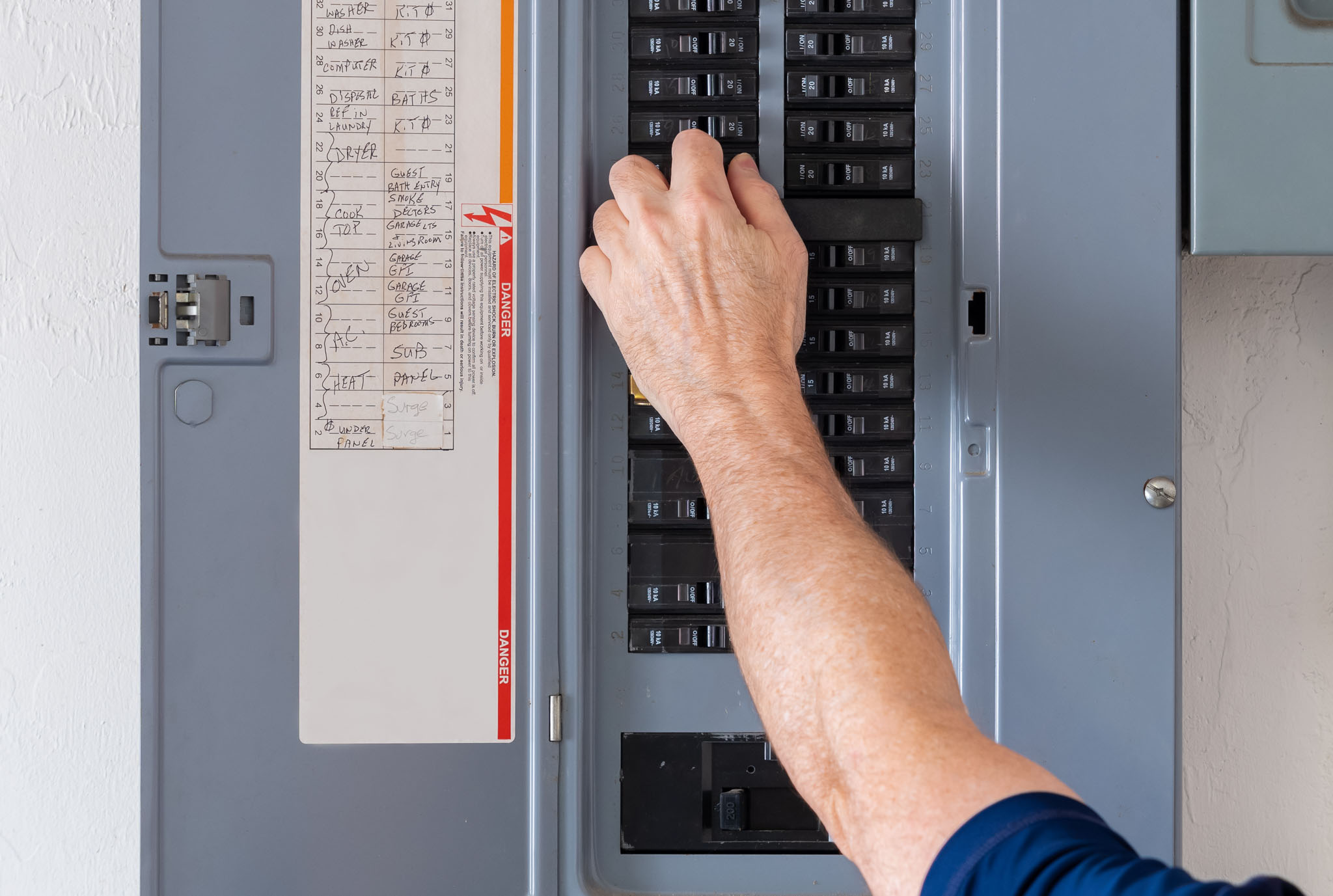 An image of a circuit breaker box.
