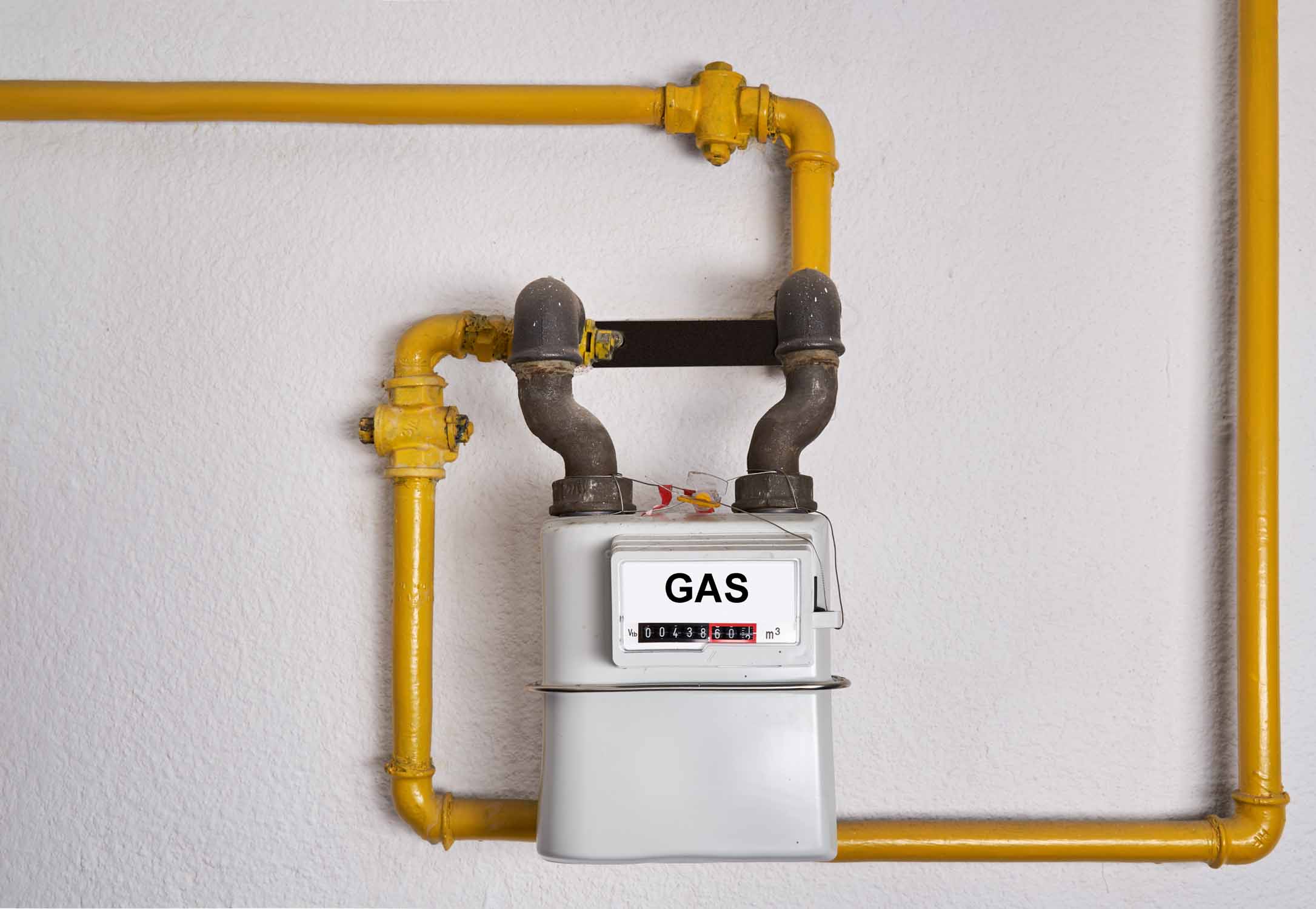 A gas line port in a residentail home, contact WyattWorks for your gas line repair in Charlotte, NC.