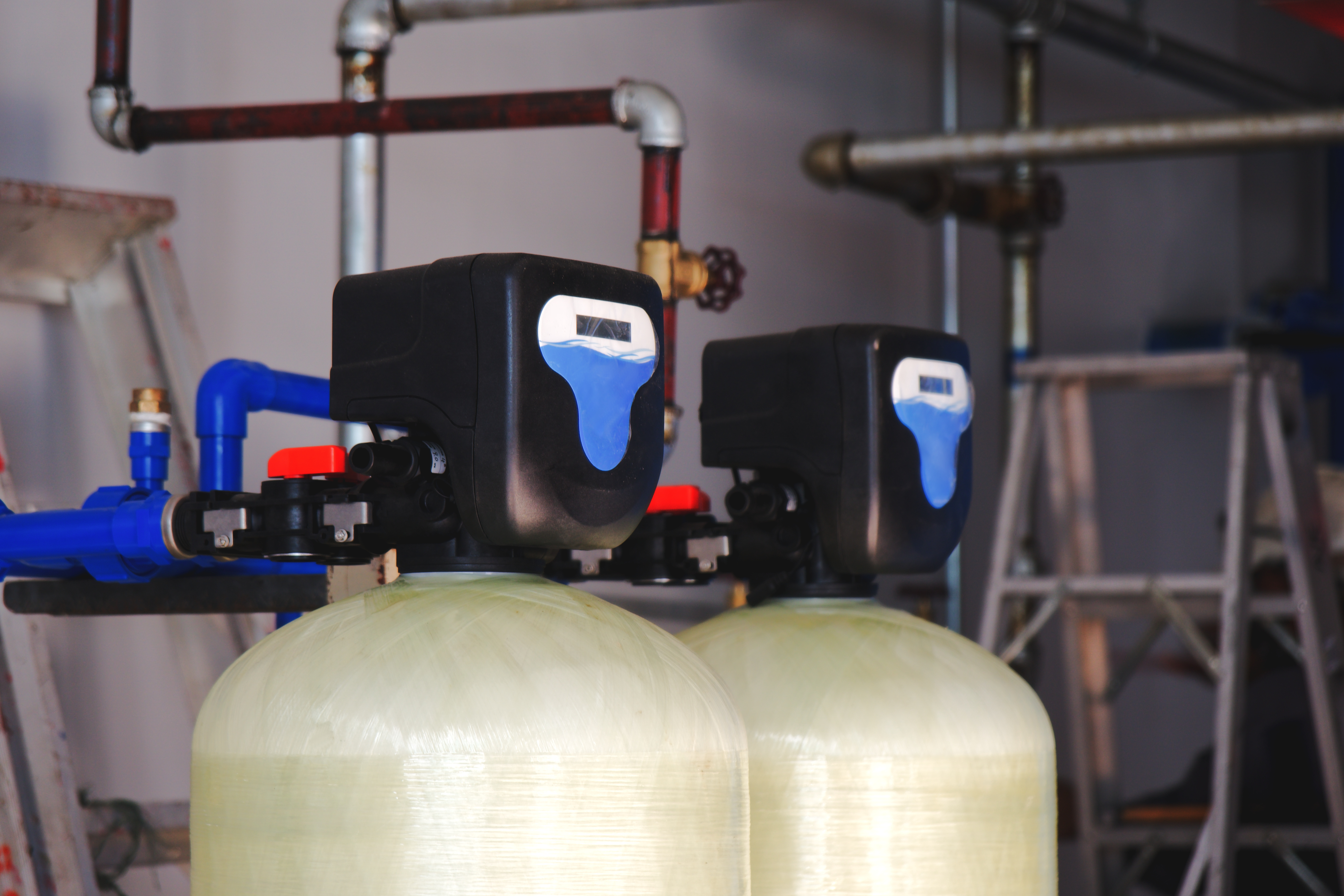 A WyattWorks insalled water softener - contact us today to learn more about our water filter services in Ohio & North Carolina, {fran_state_abbrev}.