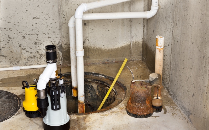 A service provider from WyattWorks cleaning a kitchen sink drain.